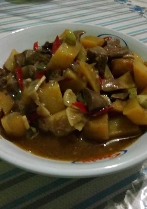 Foto resep Sambal Goreng Hati Ayam Kentang petai kuah