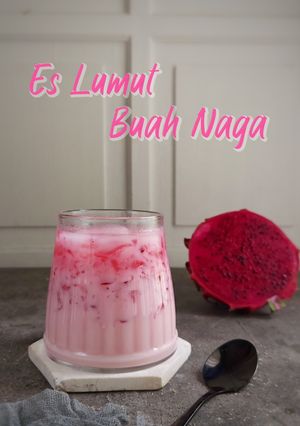 Foto resep Es Lumut Buah Naga