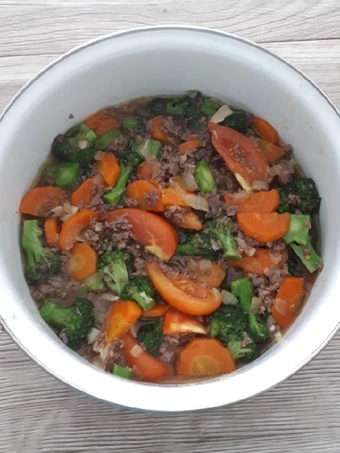 Cara Mudah Membikin Resep Brokoli cah daging sapi giling yang Bikin Ngiler Anti Ribet, Mantap