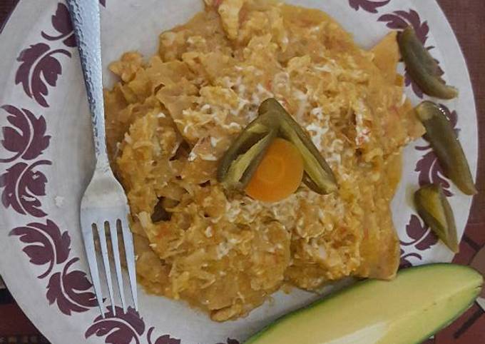 Chilaquiles de pollo puro amor a lo Nica Receta de yahoskita- Cookpad