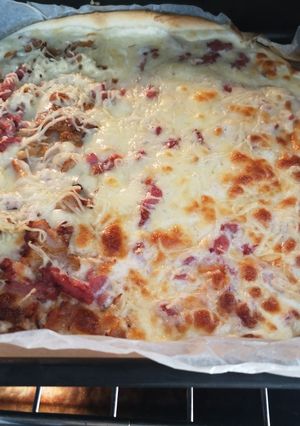 Une photo de Pizza fromage 🍕 🧀