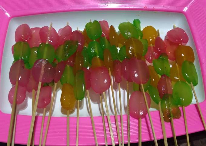 Sate kolang kaling warna warni