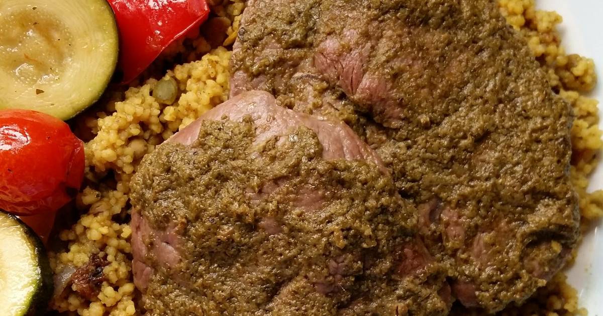 Vickys Pesto Lamb Escalopes & Mediterranean Veg GF DF EF SF NF Recipe by VickyJacks FreeFrom