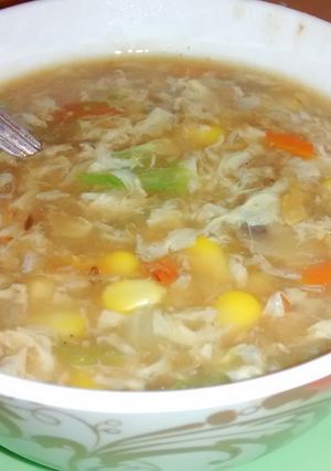 A picture of Crab and Egg Soup.