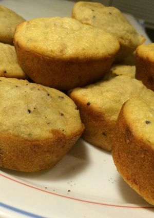 A picture of Fruity almond muffins.