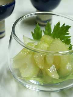 A picture of Celery Pickles.