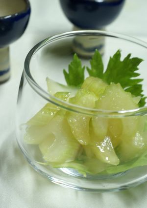 A picture of Celery Pickles.