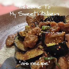 A picture of My Family's Pork & Eggplant Dengaku Miso-Flavored Stir-Fry.