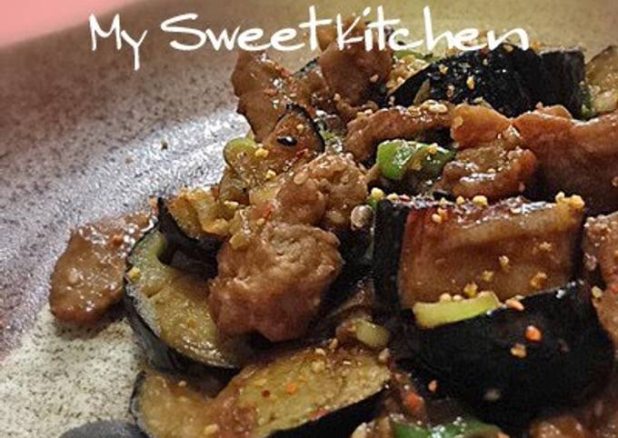 My Family&amp;#39;s Pork &amp;amp; Eggplant Dengaku Miso-Flavored Stir-Fry Recipe