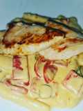 Spargel-Ratatouille mit Hähnchenbrustfilet