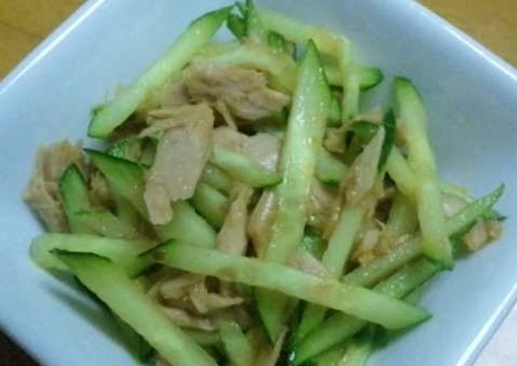 Easiest Way to Make Appetizing Done in 5 Minutes! Easy Cucumber and
Tuna Salad