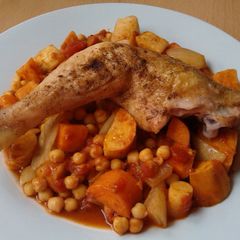 A picture of Vickys Moroccan-Style Chicken & Chickpeas, GF DF EF SF NF.