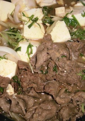 A picture of Sukiyaki-Style Stir-Fried Beef.