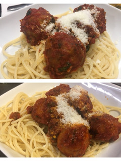 Una foto de Meetballs and sojaballs con Spaguetti