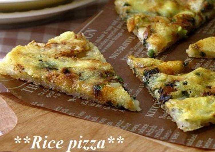 Recipe of Super Quick Homemade Calcium-Packed Rice and Shirasu Pizza
