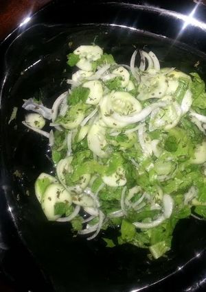 A picture of 'Swedish' Cucumber Salad..