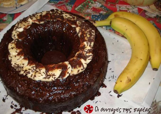 κύρια φωτογραφία συνταγής Κέικ σοκολάτα με μπανάνα