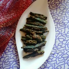 A picture of Stuffed okra(bharwa bhindi).