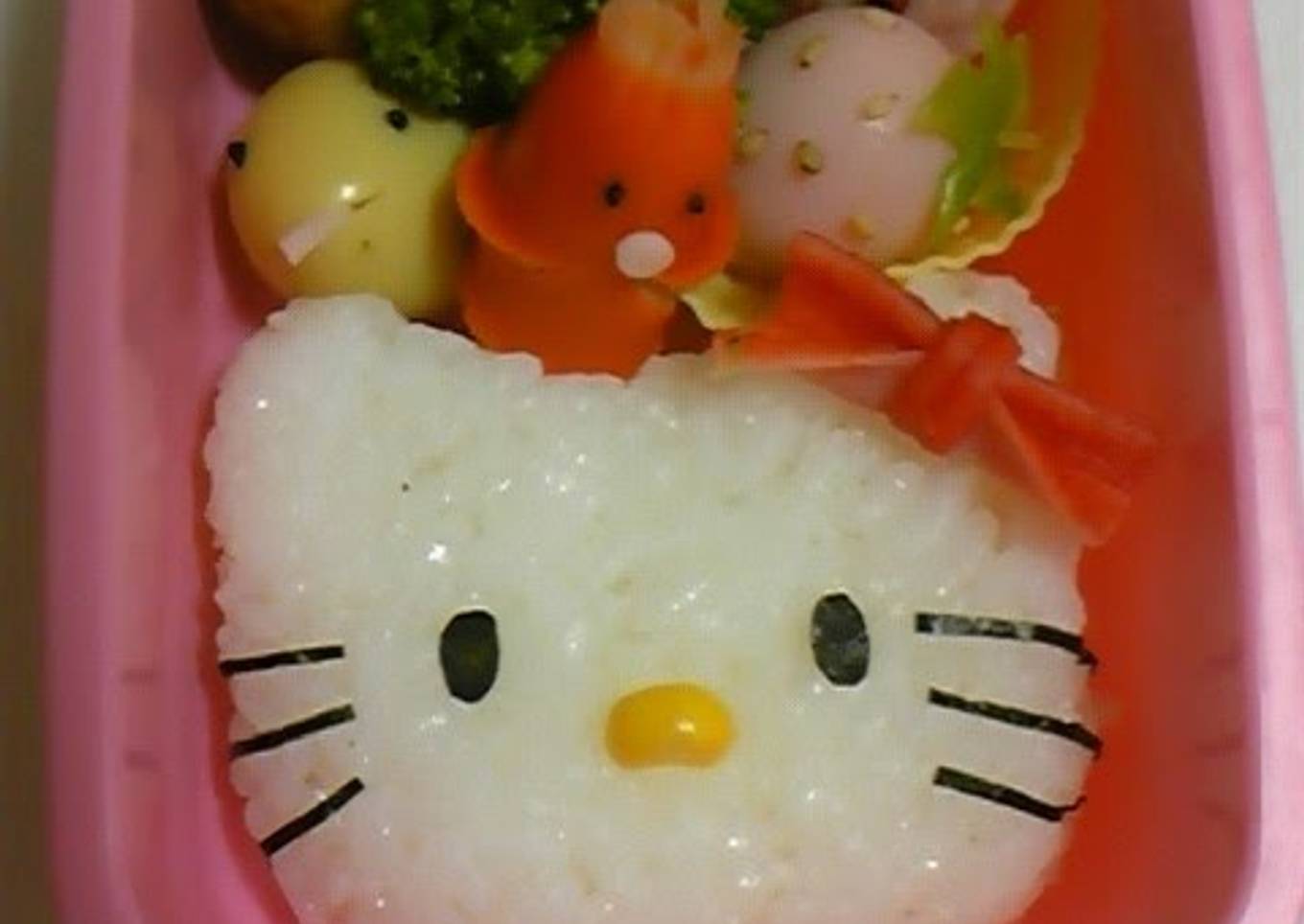 Easy Hello Kitty Character Bento