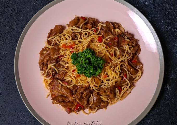 Ox Tongue Spaghetti Sambal Korek