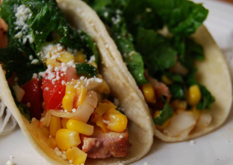 Hawaiian Chicken Tacos w/Corn Pico de Gallo