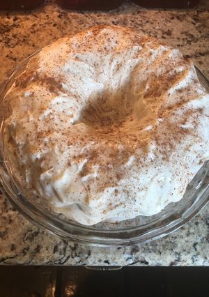 A picture of Butterscotch Spice Cake with Cream Cheese Frosting.