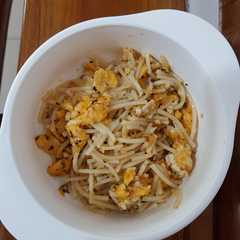 A picture of Spageti telor yampung - Mpasi bayi 10 bulan+.