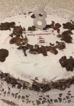 Gesztenyés-habos torta recept fotója