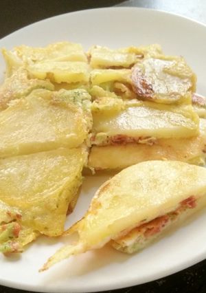 Foto resep Cheesy Egg Potato #rabubaru