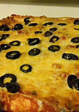 A picture of Easy Peasy Beany Cheesy Enchiladas.