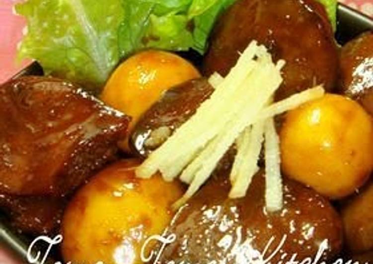 Recipe of Any-night-of-the-week Sweet and Salty Simmered Chicken Giblets - A Regional Speciality From Yamanashi