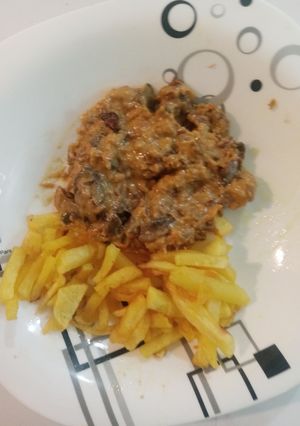 عکسی از دستور سیب زمینی با سس قارچ
