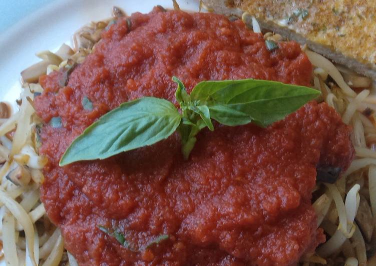 How to Prepare Award-winning Vickys Bean Sprout &#39;Pasta&#39; and Marinara Sauce GF DF EF SF NF