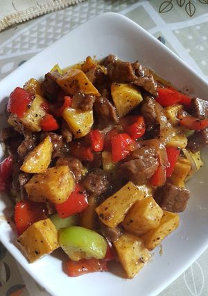 Foto resep Daging sapi lada hitam