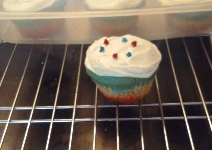 Step-by-Step Guide to Prepare Any-night-of-the-week 4th of July cupcakes