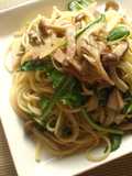 Mustard Arugula and Mushroom Pasta
