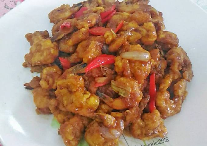 Udang goreng tepung saus teriyaki