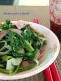 Water Spinach Ham and Onion Salad