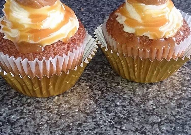 Easy Way to Make Appetizing Toffee cupcakes 🍬