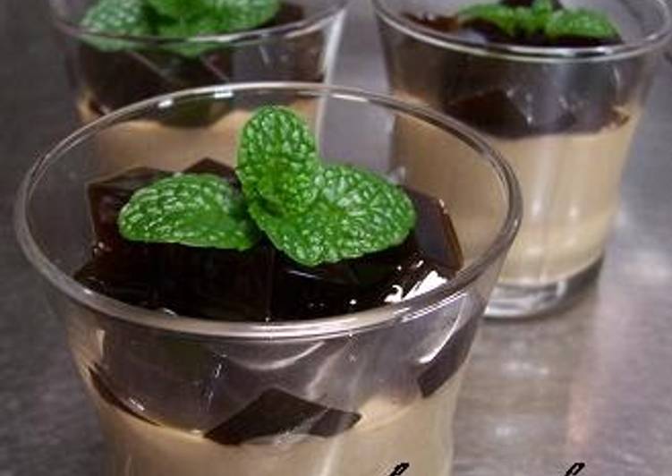 Japanese-style Black Sugar Pudding & Black Sugar Jelly