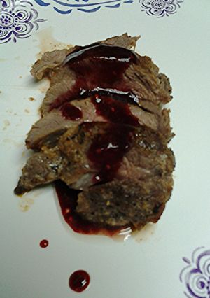 A picture of Raspberry butter sauce.