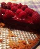 Chocolate raspberry dairy free cheesecake