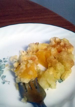 A picture of Peach drop cake cupcakes.
