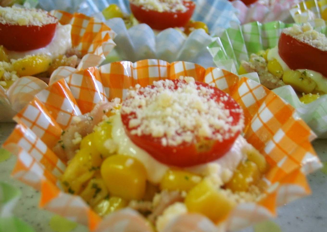 Corn, Bacon and Tomato Bento Space Filler (Freeze to Store!)