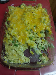 A picture of Chicken Bacon Ranch Casserole.