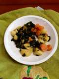 Sofrito de kale, patata y zanahoria
