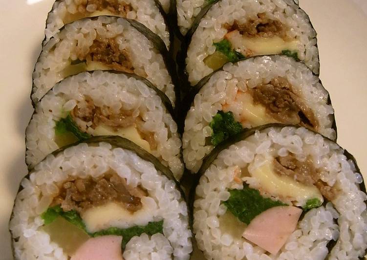 Recipe: Delicious Yakiniku Gimbap for Cherry Blossom Viewing