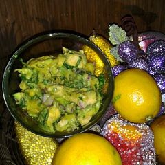 A picture of Mango Cilantro Guacamole.