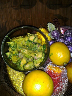 A picture of Mango Cilantro Guacamole.