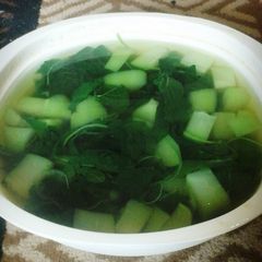 A picture of Spinach Soup (Sayur Bayam).
